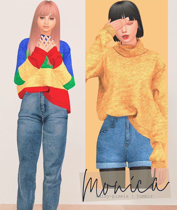 Monica Sweater - Sims 4 CC Preview