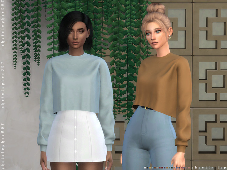 Ghostin' Tops for TS4 CC