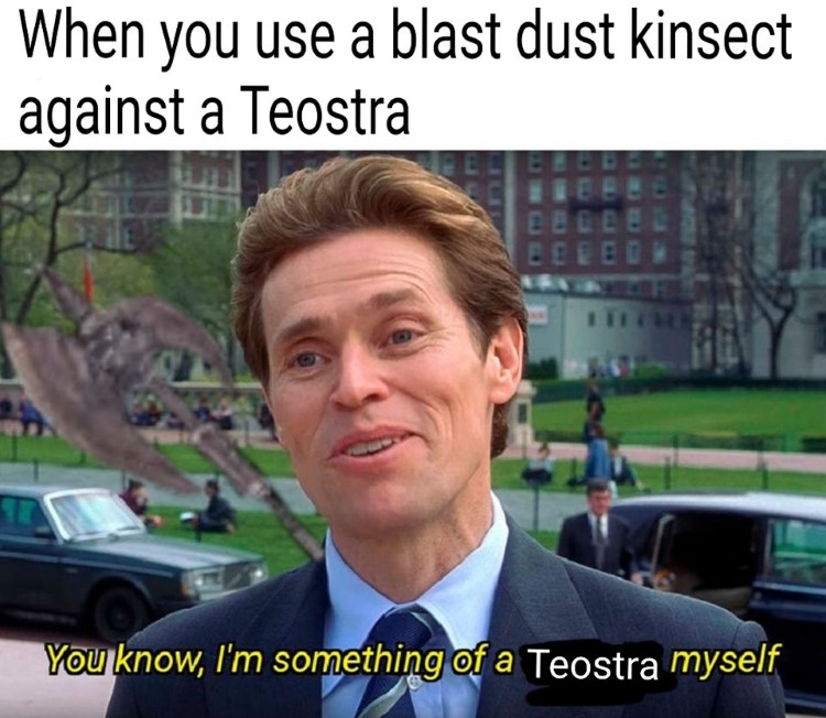 When you use blast dust kinsect Teostra