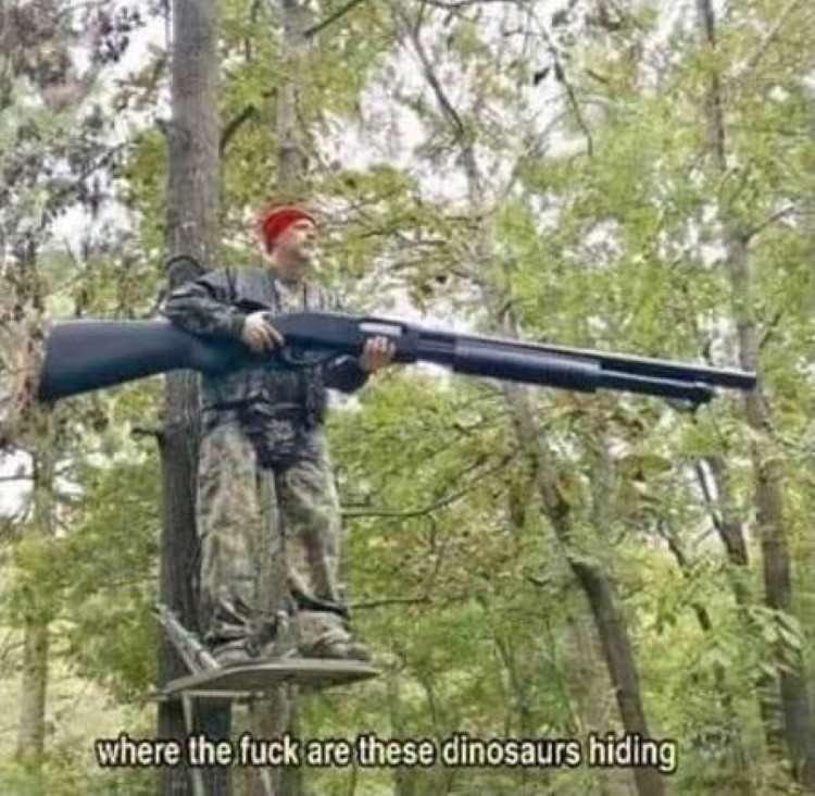 Where are these dinosaurs hiding, Monster Hunter meme