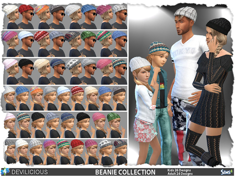 Big Beanie Collection - Custom Content Sims 4