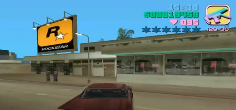 Rockstar billboard in Grand Theft Auto Vice City