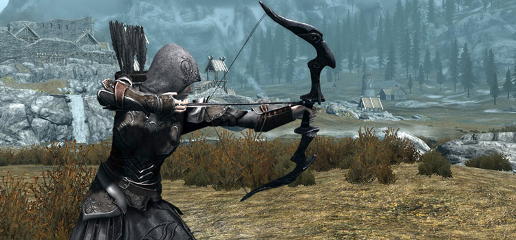 Modded Skyrim archer bow