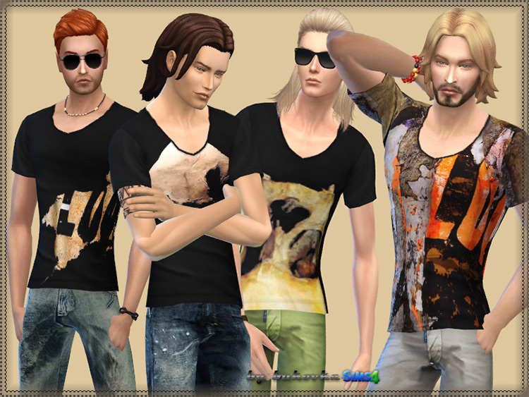 Givenchy Male Shirt for Sims 4
