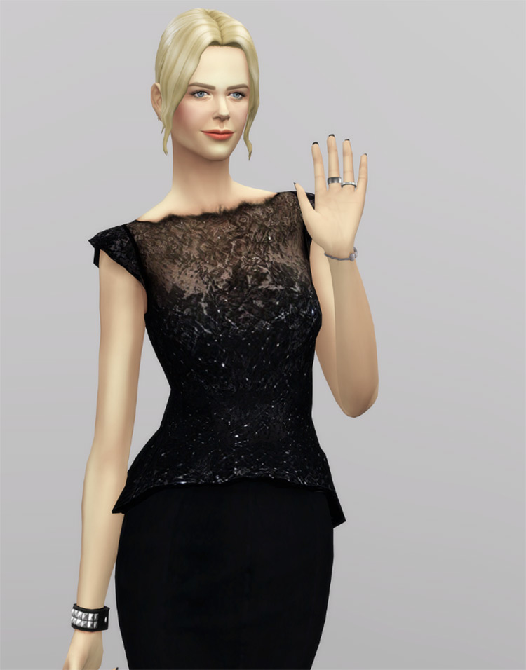 Givenchy Black Dress Sims 4 CC