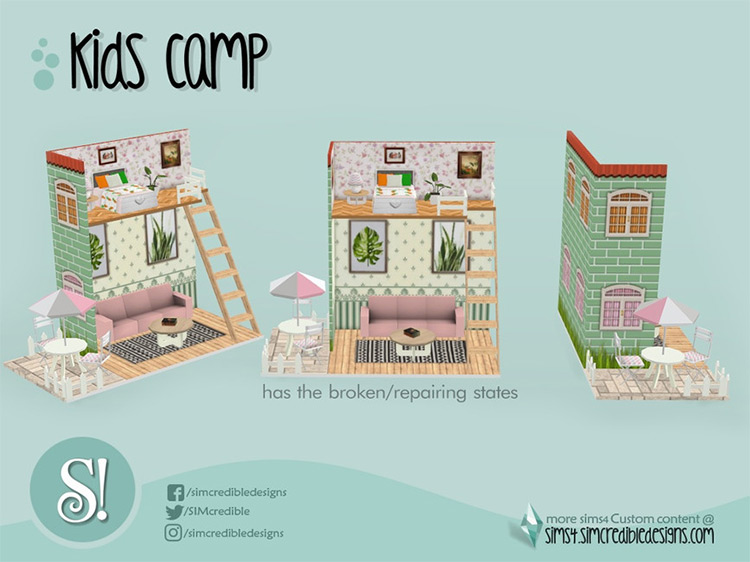 Kids Camping Dollhouse for The Sims 4