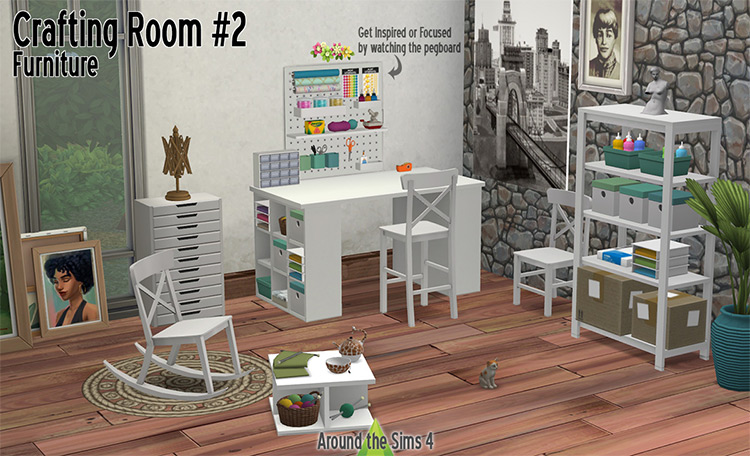 Crafting Room Furniture Set / Sims 4 CC