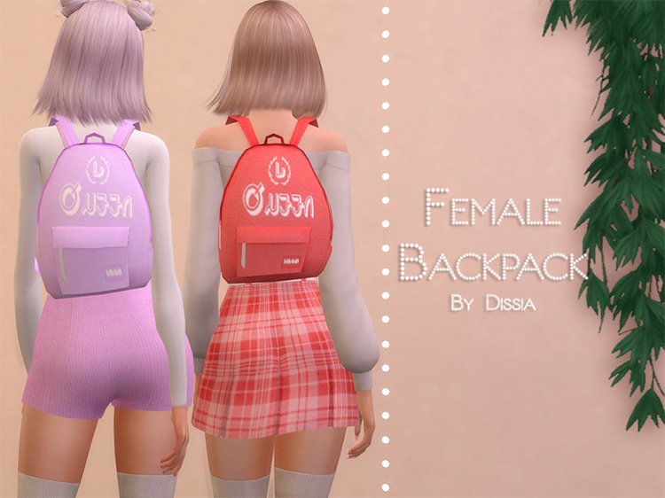 Female Backpack for Sims 4