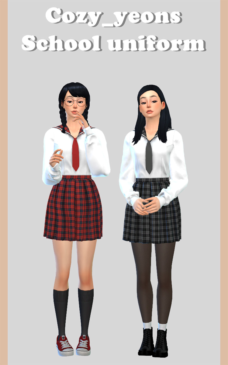 Easy School Uniform for Sims 4