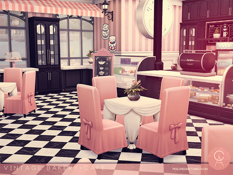 Vintage Bakery Lot for The Sims 4