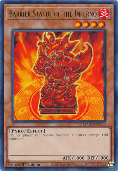 Barrier Statue of the Inferno / Yu-Gi-Oh Card