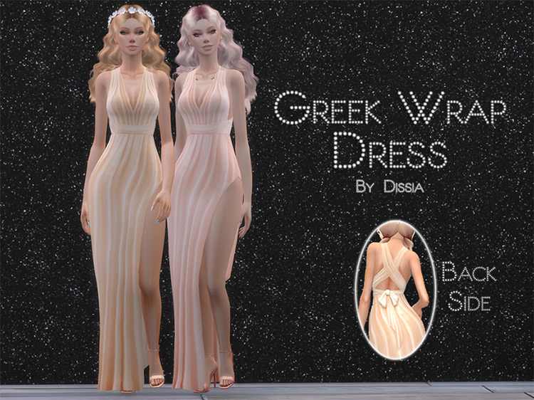 Greek Wrap Dress / TS4 CC