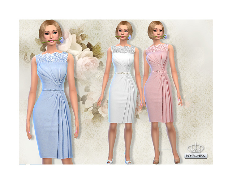 Draped Wrap Dress / Sims 4 CC