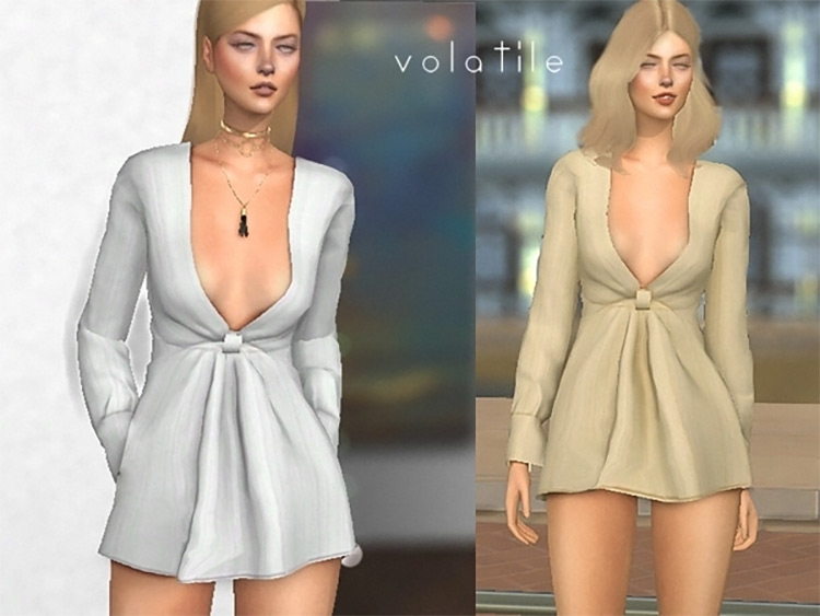 Kylie Wrapped Dress / Sims 4 CC
