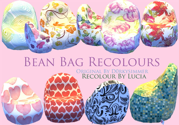 Bean Bag Recolors / TS4 CC
