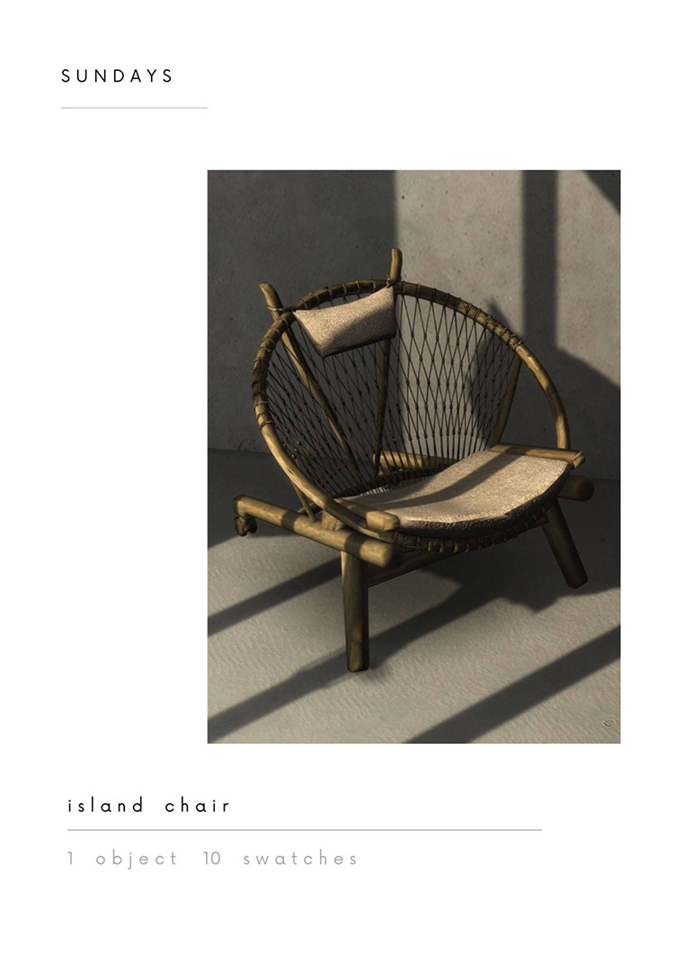 Island Chair for The Sims 4