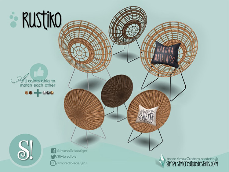 Rustiko Chair / Sims 4 CC