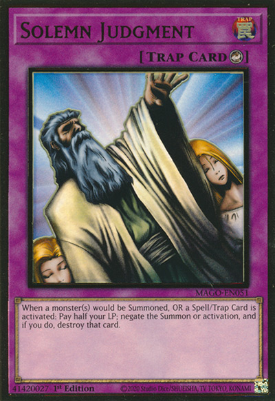 Solemn Judgment Yu-Gi-Oh Card