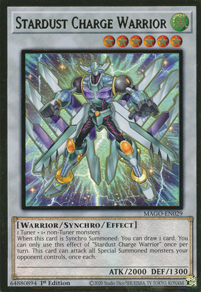 Stardust Charge Warrior YGO Card