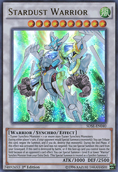 Stardust Warrior Yu-Gi-Oh Card