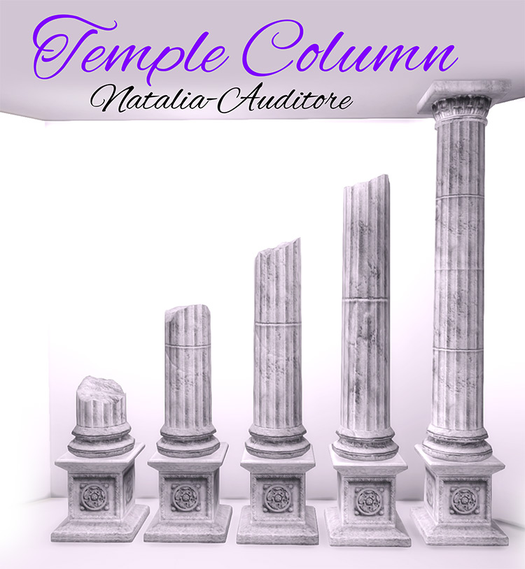 Temple Columns for The Sims 4