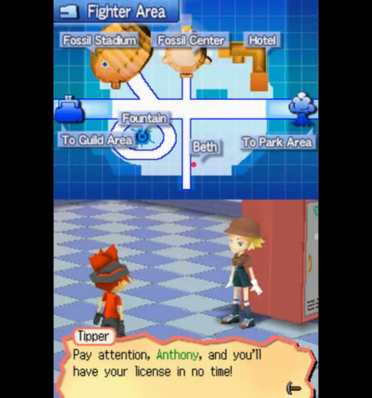 Fossil Fighters NDS gameplay screenshot