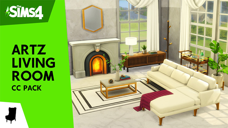 Artz Living Room CC Pack for The Sims 4