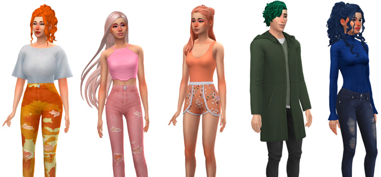 Not So Berry Challenge Characters from The Sims 4
