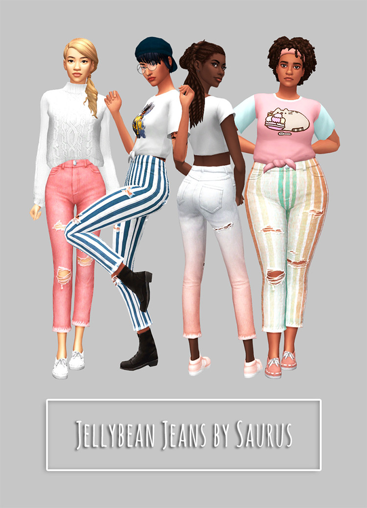 Jellybean Jeans in multiple colors / TS4 CC