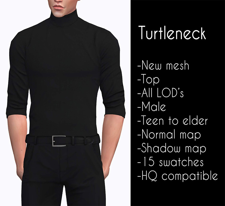 Turtleneck for males / Sims 4 CC