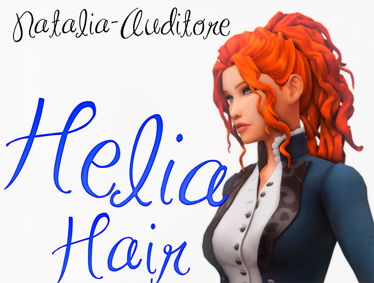 Helia Hair for girls / Sims 4 CC