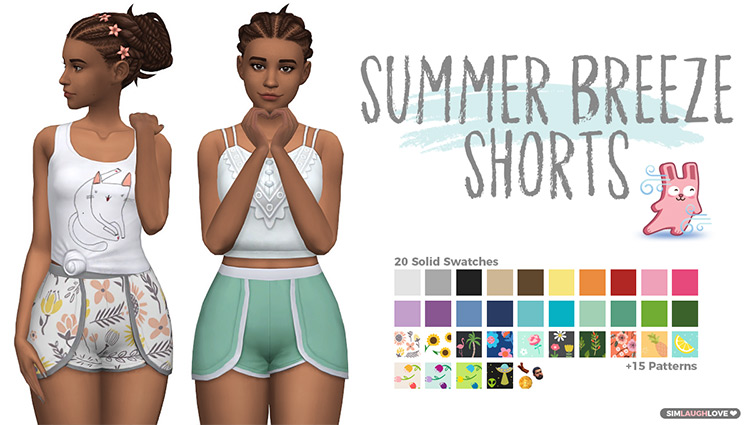 Summer Breeze Shorts CC for The Sims 4