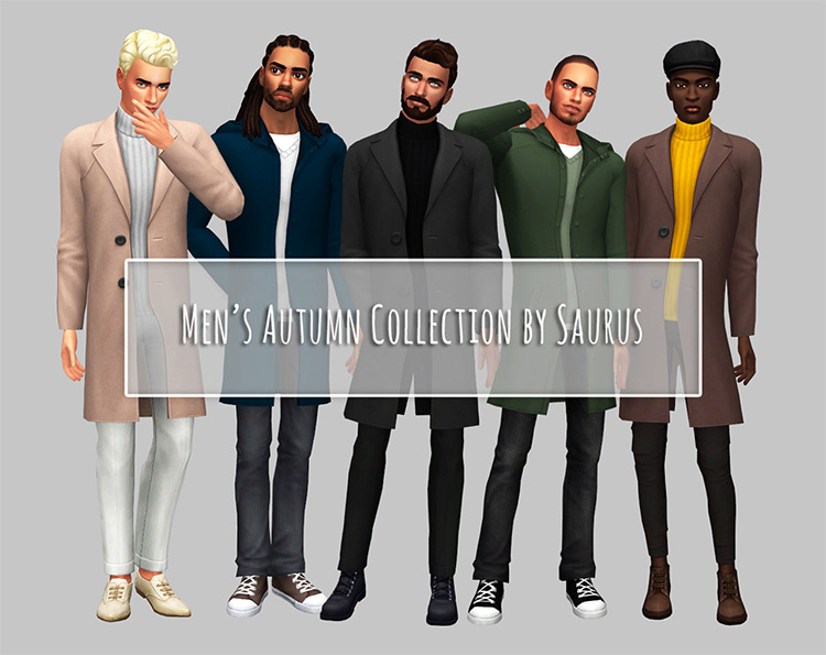 Men’s Autumn Overcoats CC for The Sims 4