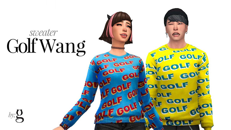 Golf Sweater Design for The Sims 4