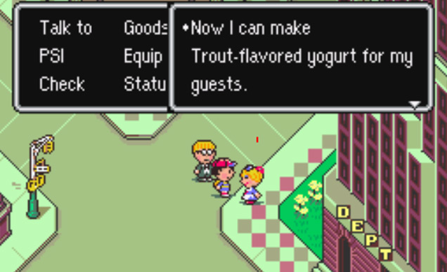 You’ll need to talk to this girl to gain access to Monitoli’s 48th floor / Earthbound