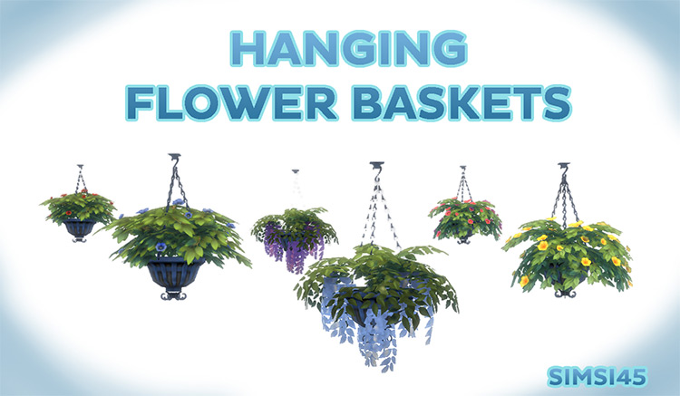 Hanging Flower Baskets / Sims 4 CC