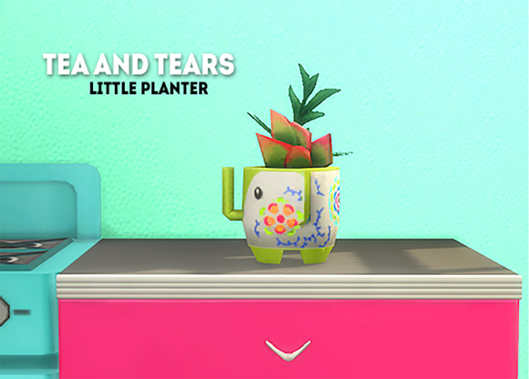 Tea & Tears Planter / Sims 4 CC