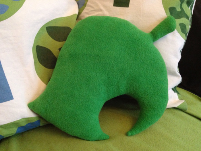 Animal Crossing leaf pillow