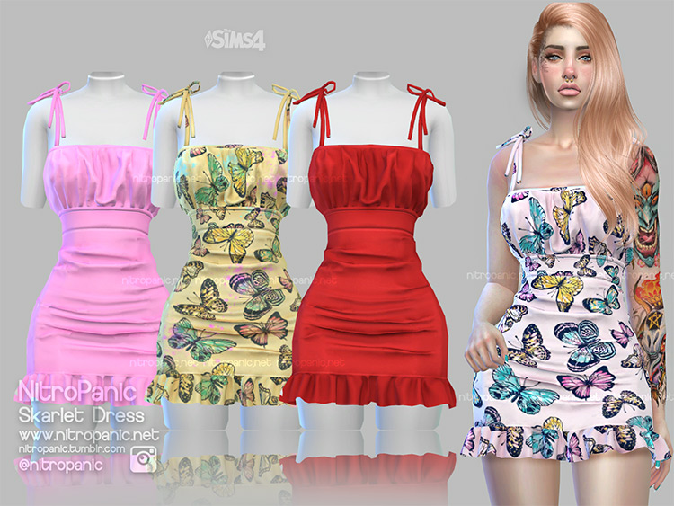 Skarlet more skimpy sundresses - realistic style TS4 CC
