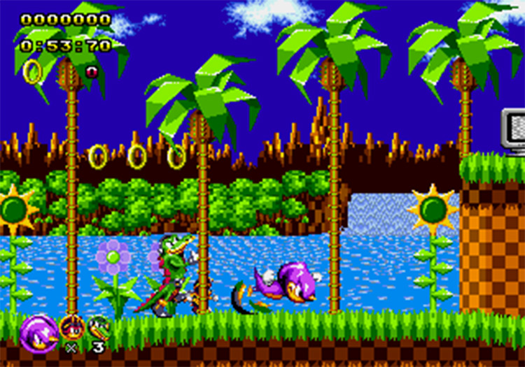 Sonic Classic Heroes ROM hack screenshot