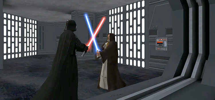 Star Wars Jedi Academy - lightsaber battle screenshot