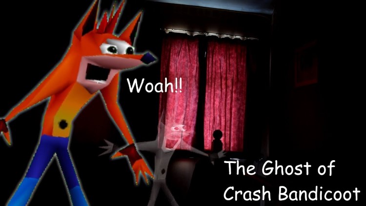 The ghost of Crash Bandicoot meme