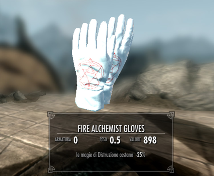 Fire Alchemist Gloves - FMA mod for Skyrim