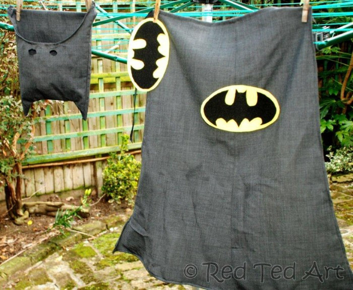 Upcycled batman costume project
