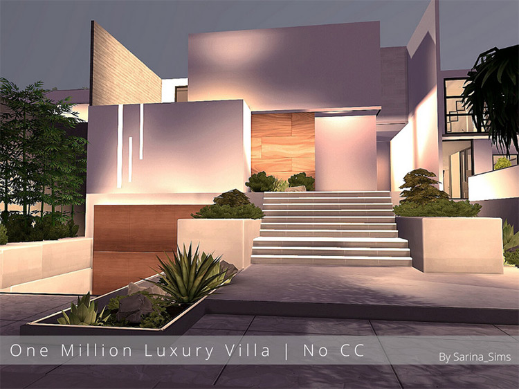 One Million Luxury Villa Lot for Sims 4