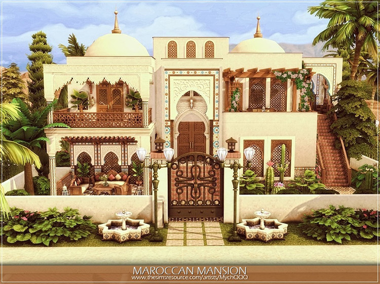 Moroccan Mansion Lot / Sims 4