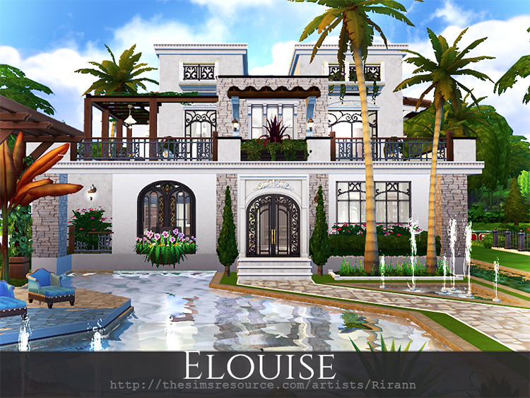 Elouise Mansion Lot for Sims 4