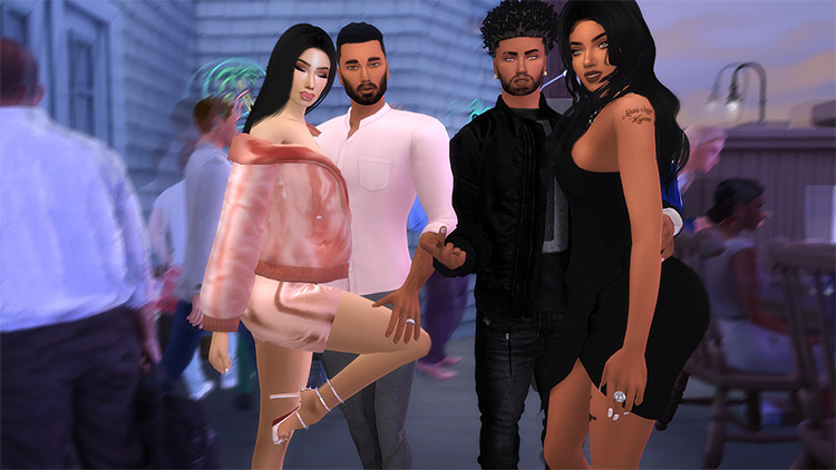 Double Date Night Poses by Trendingsims / TS4
