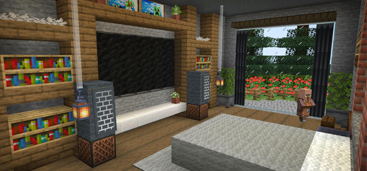 Custom Minecraft Bedroom Build Screenshot