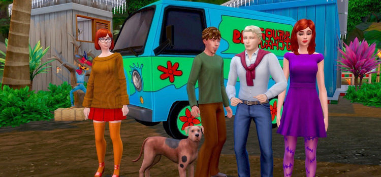 Scooby Doo & The Gang with Mystery Machine / Sims 4 CC
